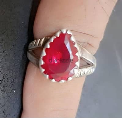 Ruby with silver