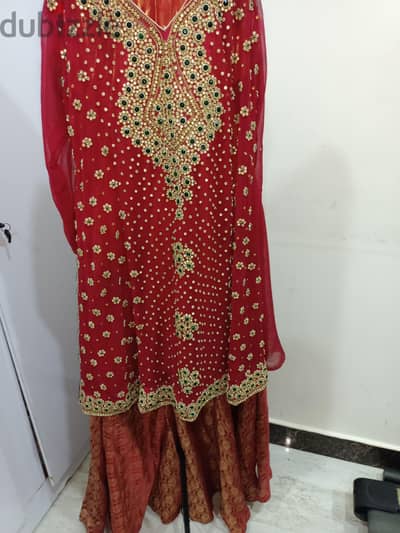 pakistani fully embroiderd frok with sharara only 9 bd
