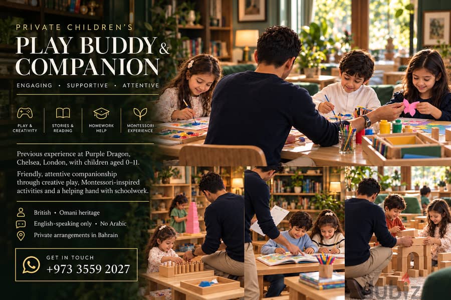 Private Children's Play Buddy & Companion | British | English-Speaking 1