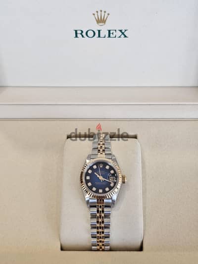 Rolex Lady Datejust 26mm Blue Ombre Diamond Dial 2 Tone