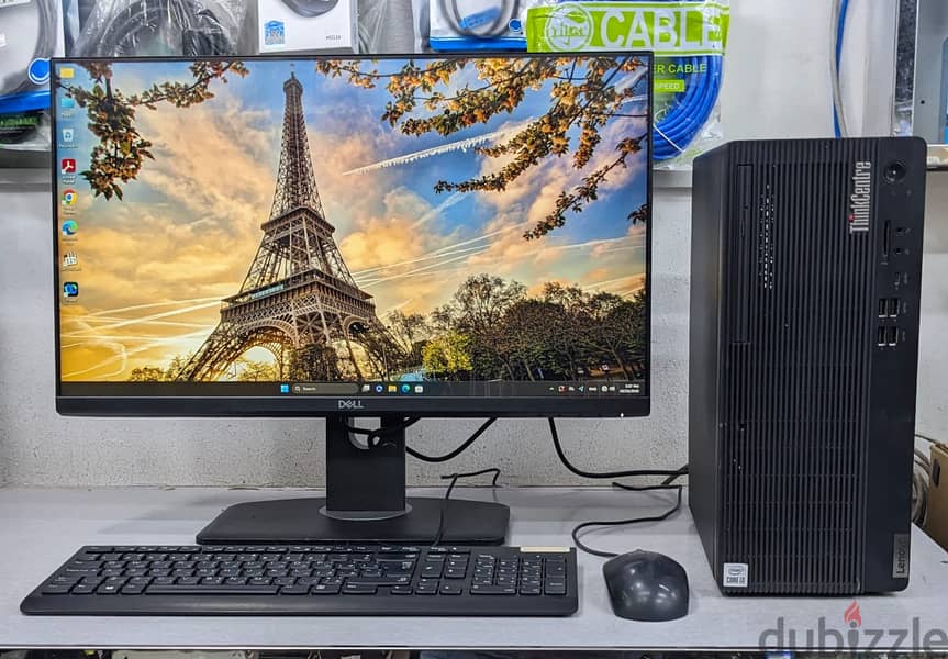 Lenovo 10th Gen Just Like New Condition PC With 24" FHD Borderless Mon 3