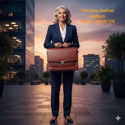 Genuine leather laptop bag