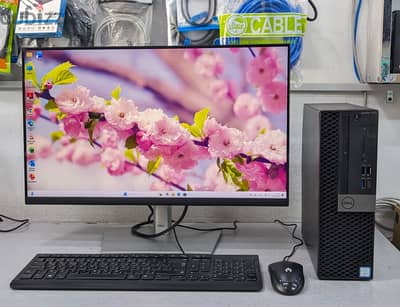 Dell Core i5 9th Gen PC RAM 8GB SSD 256GB M. 2 35x Fast 24" FHD Borderl