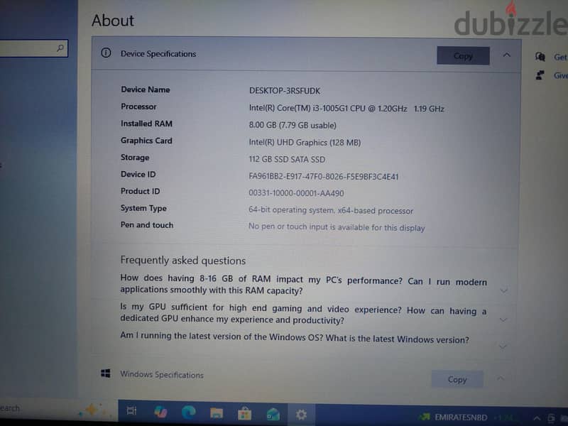 core i3 10th generation 8gb 5