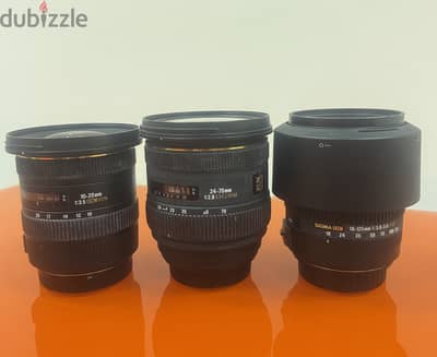 3 Sigma Lenses for Nikon – 210 BHD for All