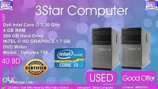 DELL Core i3 Desktop PC 4GB Ram & 500GB HDD DVD+W 0