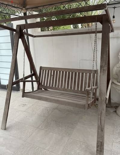Classic Wooden Garden Swing