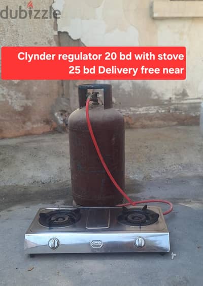 Clynder regulator 20 bd with stove 25 bd delivery free near msg wts ap