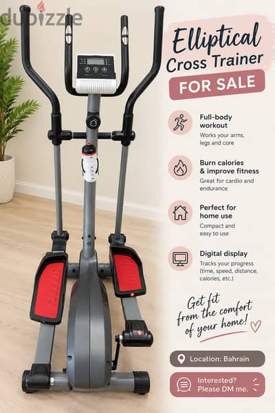 ‍ Elliptical Cross Trainer for Sale!