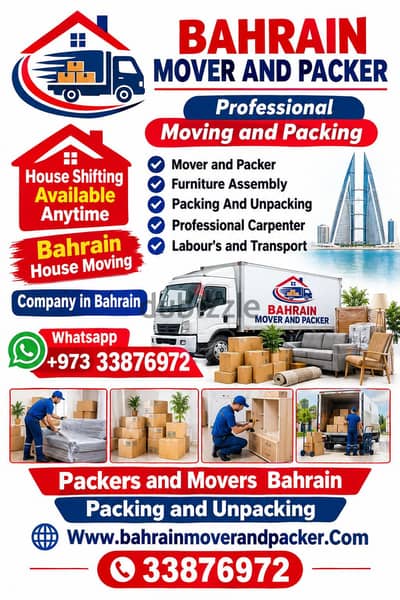 professional moving and packing house shifting, bahrain mover & packer