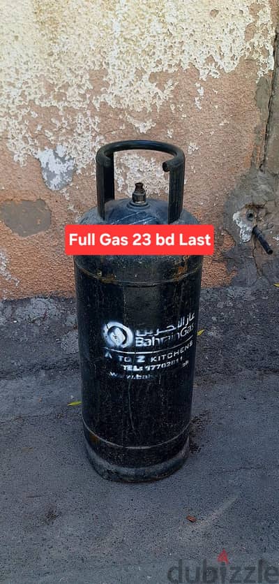 Bah gas full Clynder 23 Bd with original regulator 25 bd msg 3670 8372