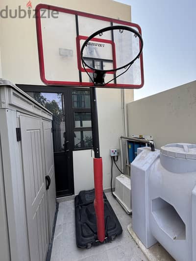 Basketball rim with new net