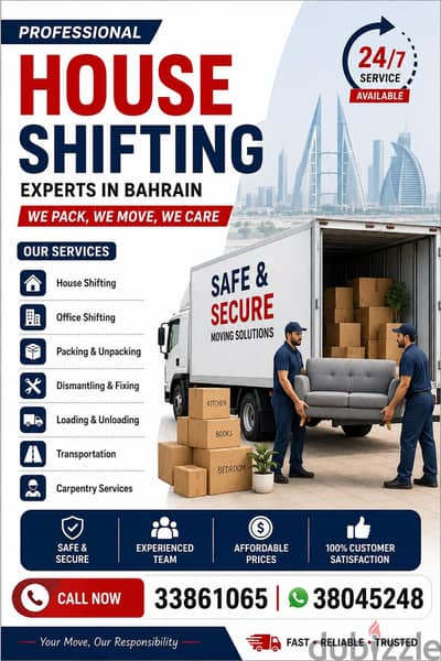 Professional House Shifting Services in Bahrain