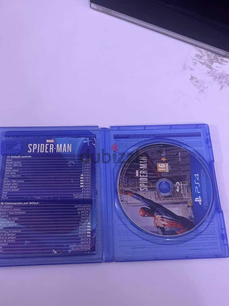 Ps4 spider man CD used claen  لعب لعبة اسبايدر مان مستعمل نظيف 3