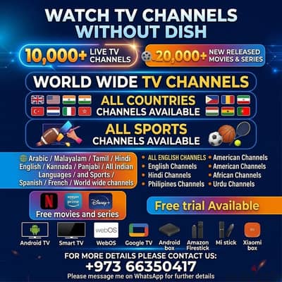 Live Tv Channels Without Dish/ Android Box / Android Tv / Smart Tv
