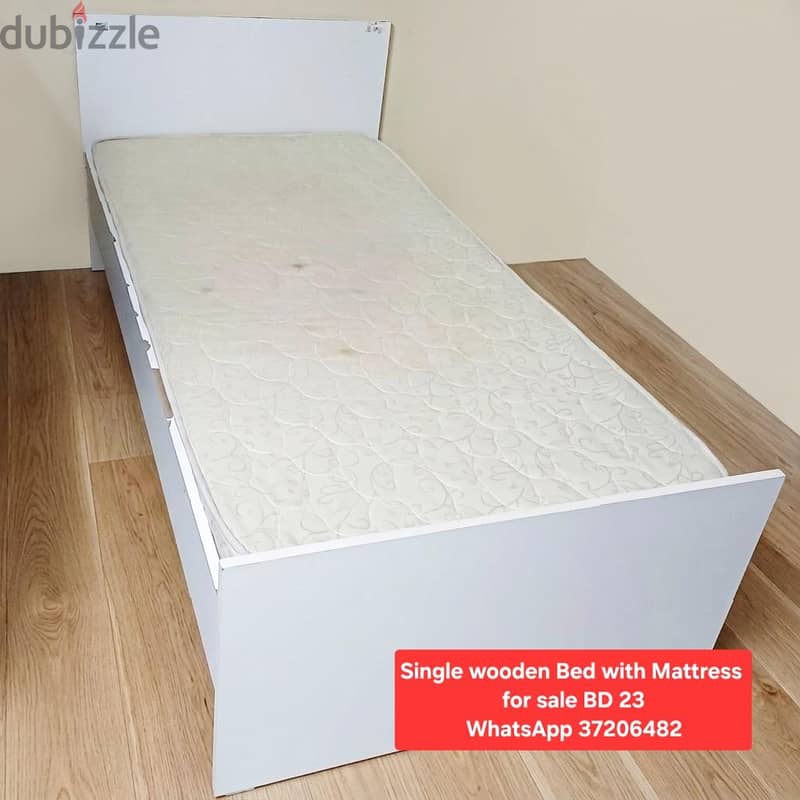 King size Bed with Mattress and other items for sale with Delivery 12