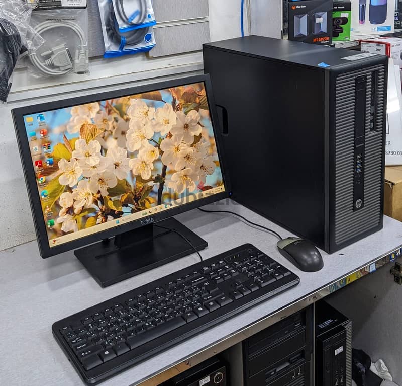 HP Core i7 3.60Ghz PC 8GB RAM 256GB SSD 19" Monitor OS 11 Pro & Office 2