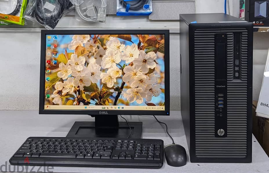 HP Core i7 3.60Ghz PC 8GB RAM 256GB SSD 19" Monitor OS 11 Pro & Office 4
