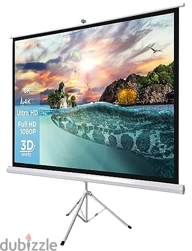 New Projector Screen Box Pack All Size All Type With Tripod Stand 4