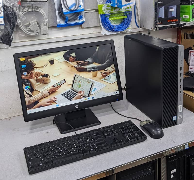 HP Core i7 9th Gen PC 8GB RAM 128GB M. 2 SSD +500GB HDD (35x Fast) 19" 2