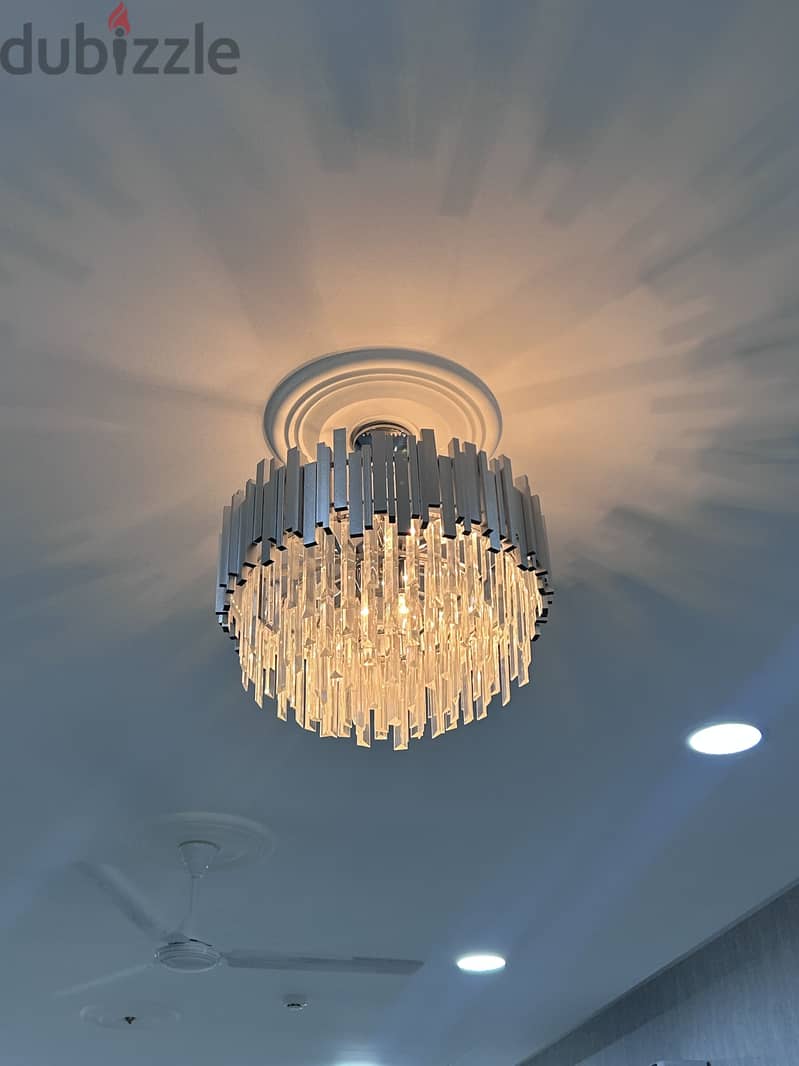 Modern Crystal-Style Statement Chandelier 1