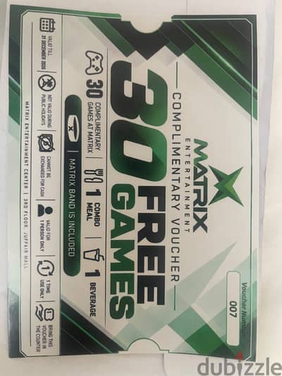  Matrix Entertainment Voucher for Sale 