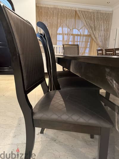 Dining table with 8 chairs 155 BHD
