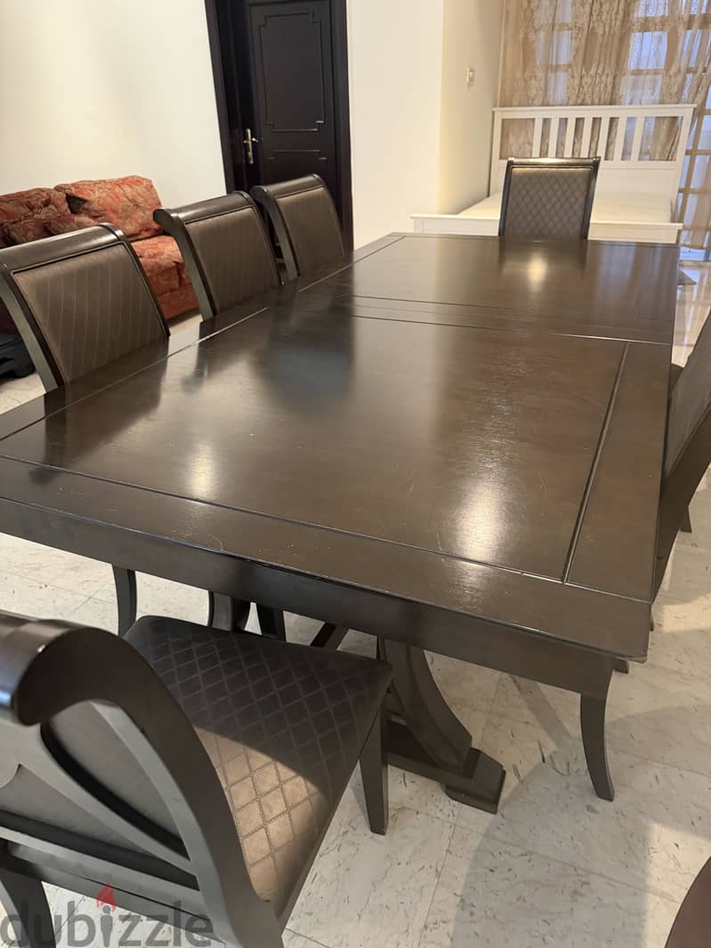 Dining table with 8 chairs 155 BHD 1