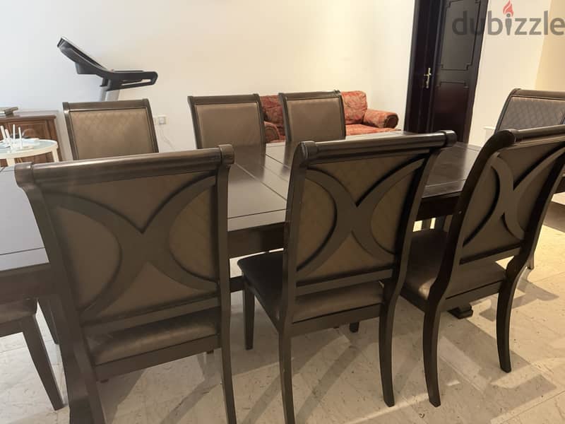 Dining table with 8 chairs 155 BHD 6