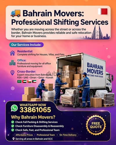House Movers in Bahrain villa flat office shifting
