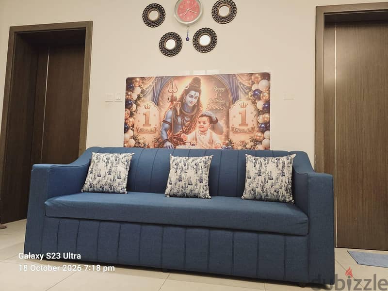 excellent condition 3+2+2+1 seat sofa set with 8 matching cushions 3