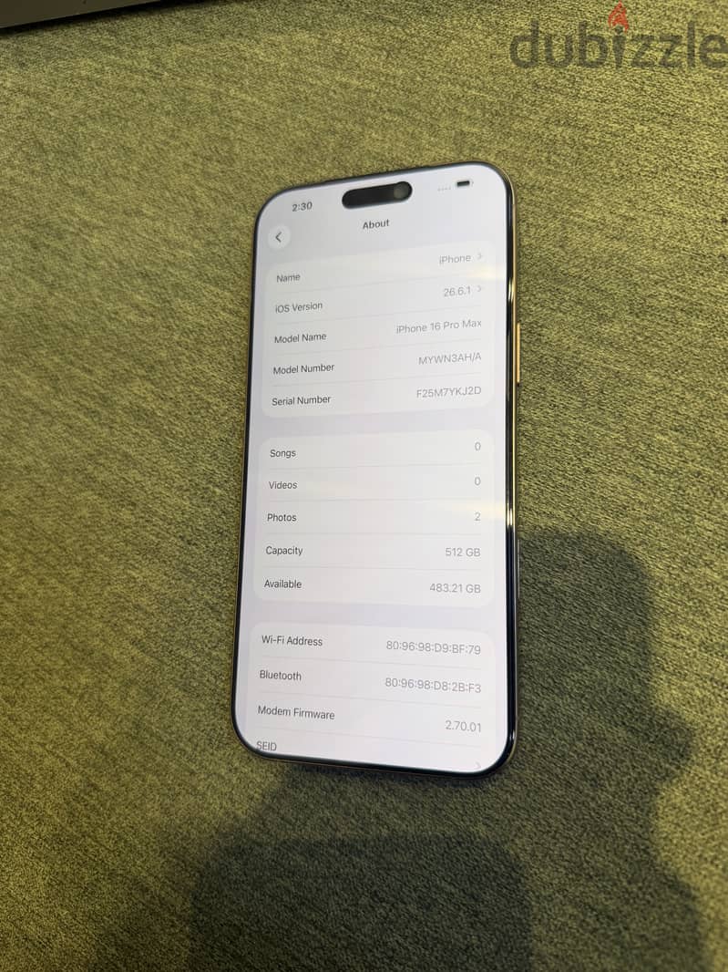 iPhone 16 pro max 512gb for sale 2