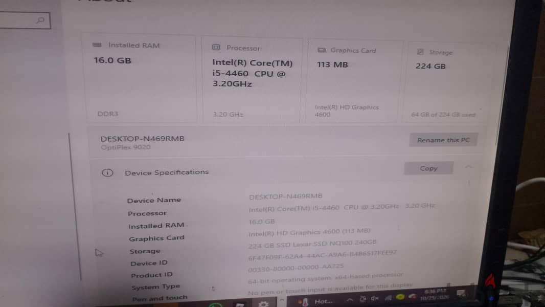 Dell i5 processor 16gb ram and 240 Gb rom 2