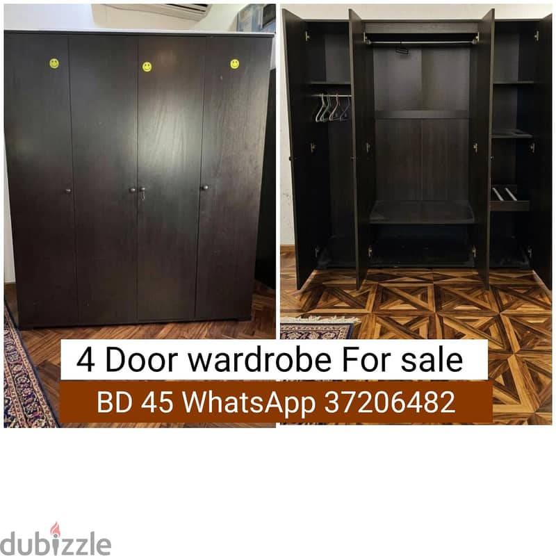 King size bed with mattress 2 side table and other items for sale 12