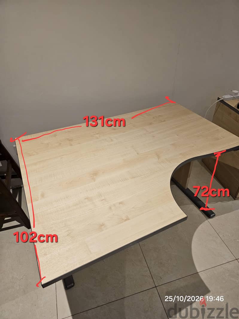 Office Desk + 3-Drawer Cabinet + Office Chair (Matching Set) 2