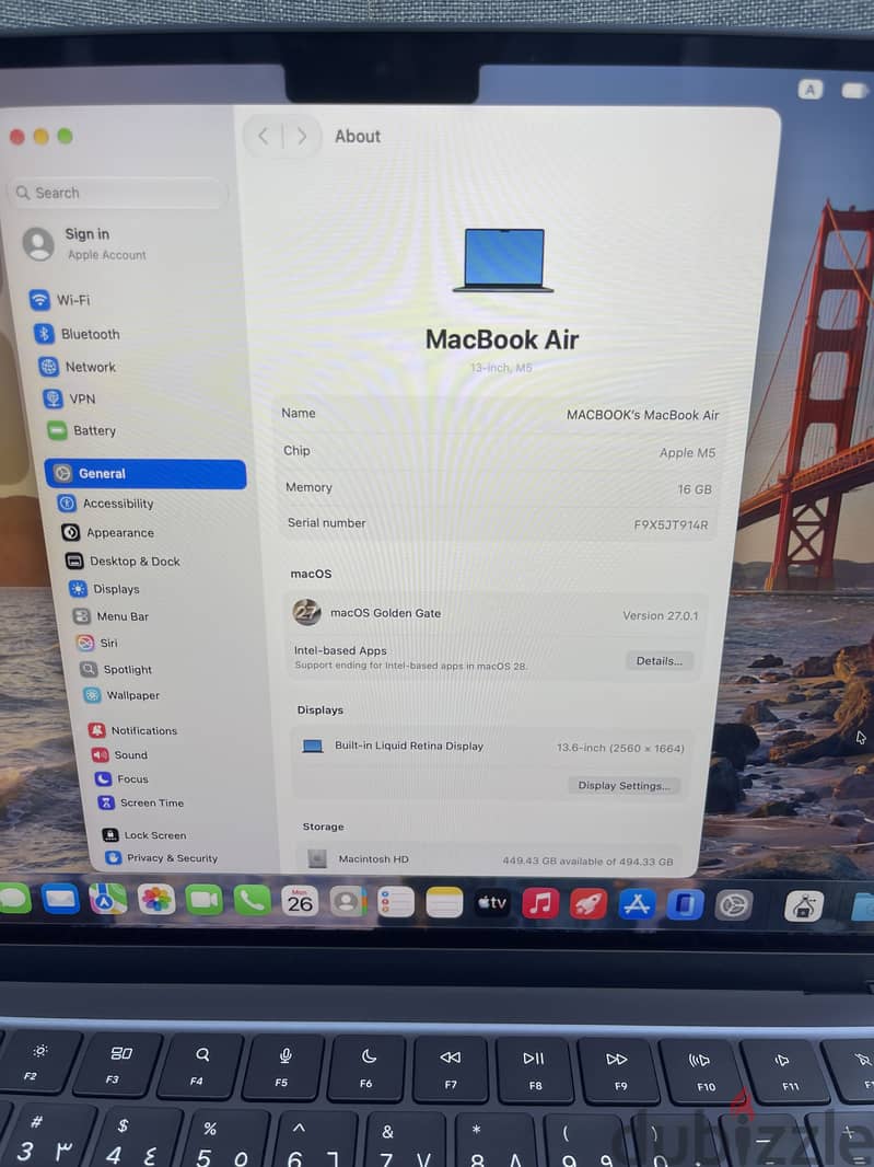 Used MacBook Air M5 16GB 512GB 2