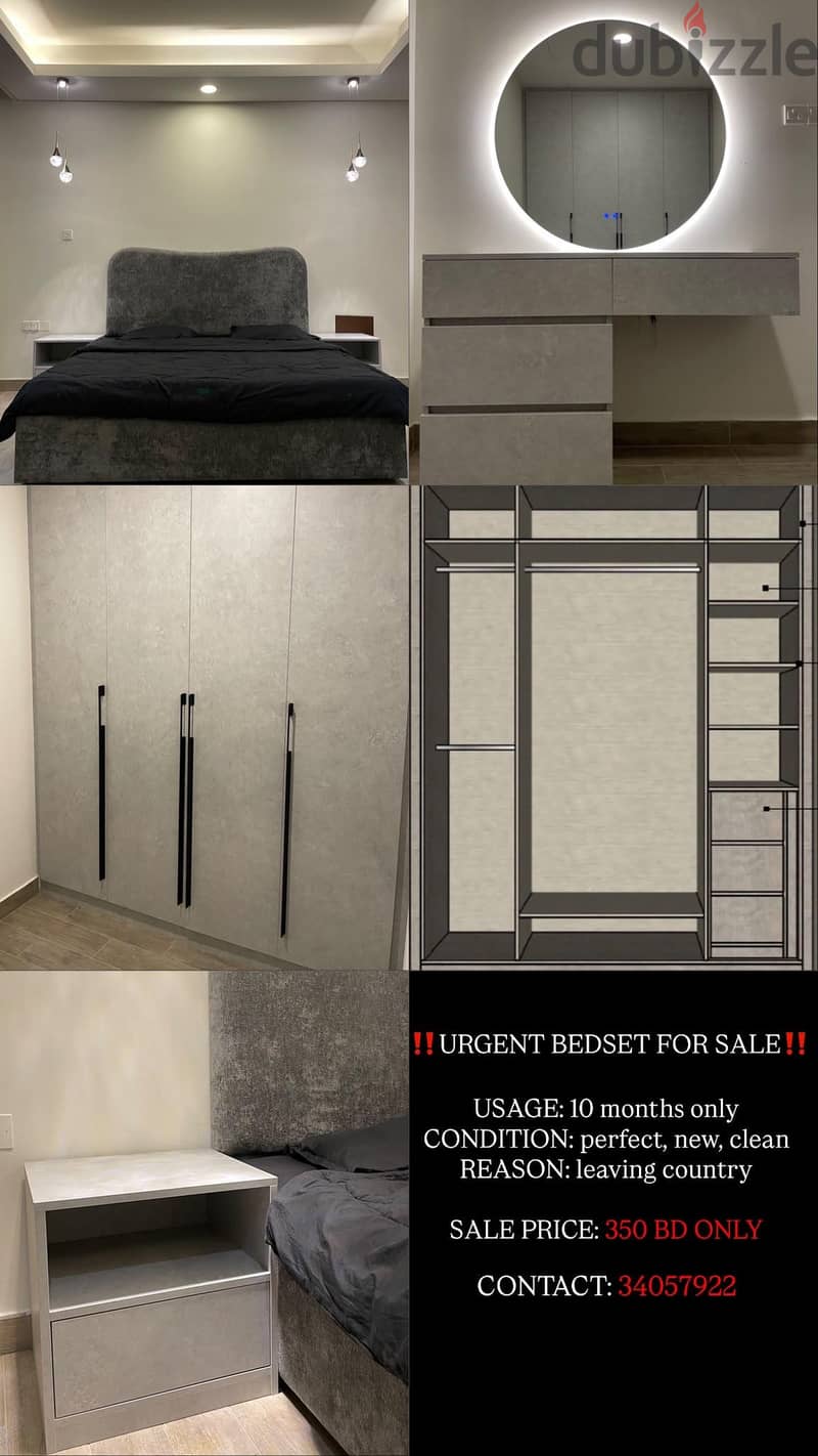 Modern High Quality Bed set for Urgent Sale 4