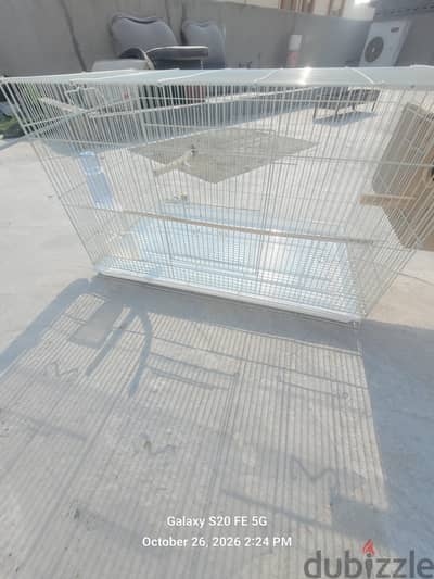 large cage with everything you need