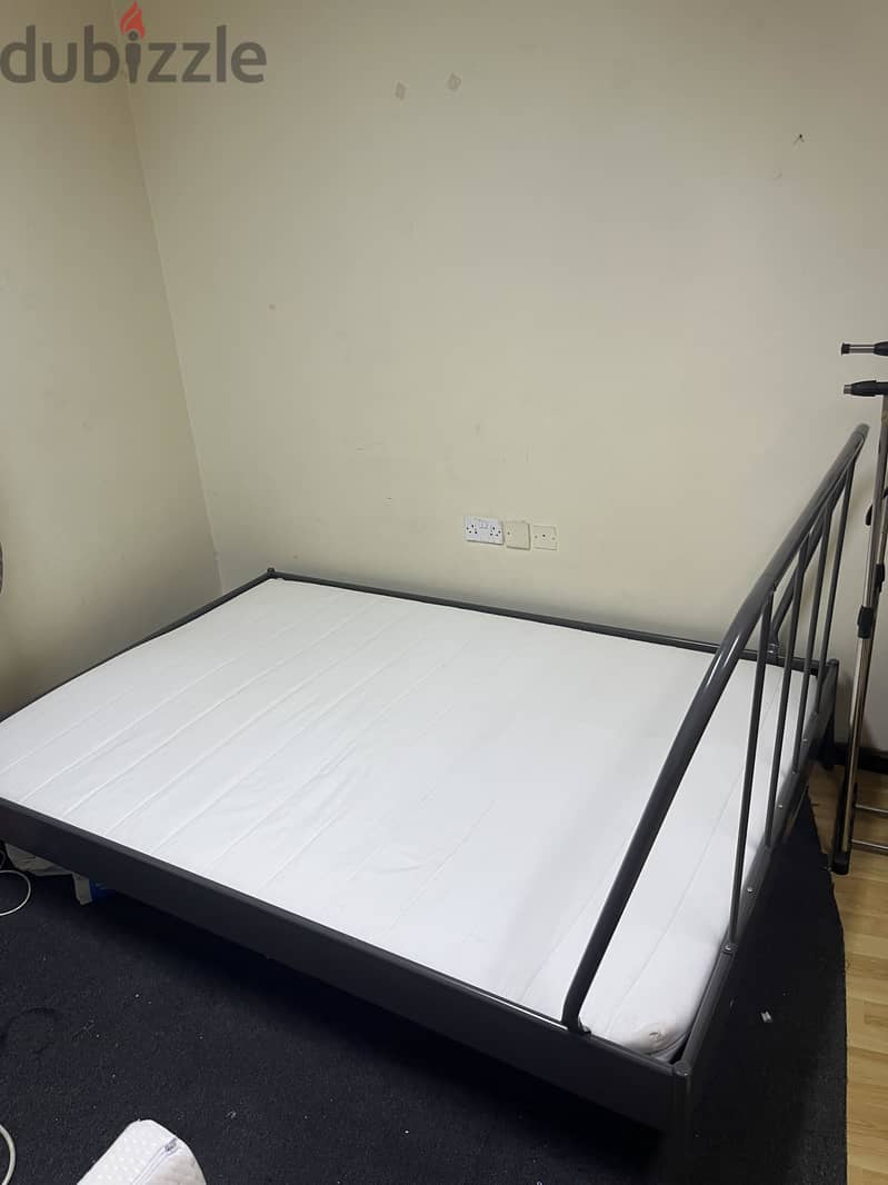IKEA Queen Double Bed with Metres 2