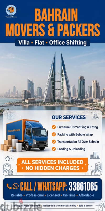 Bahrain House shifting service furniture movers