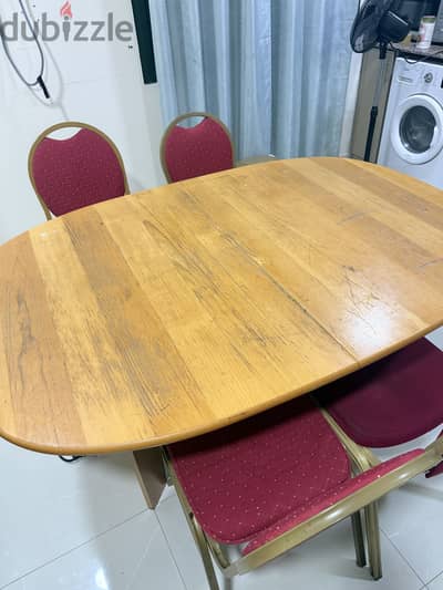 Cooking range, wardrobe, dining table for sale