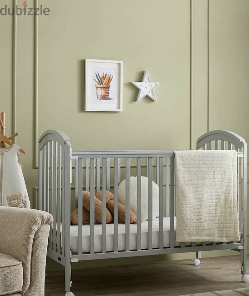 Juniors capri crib light grey 2