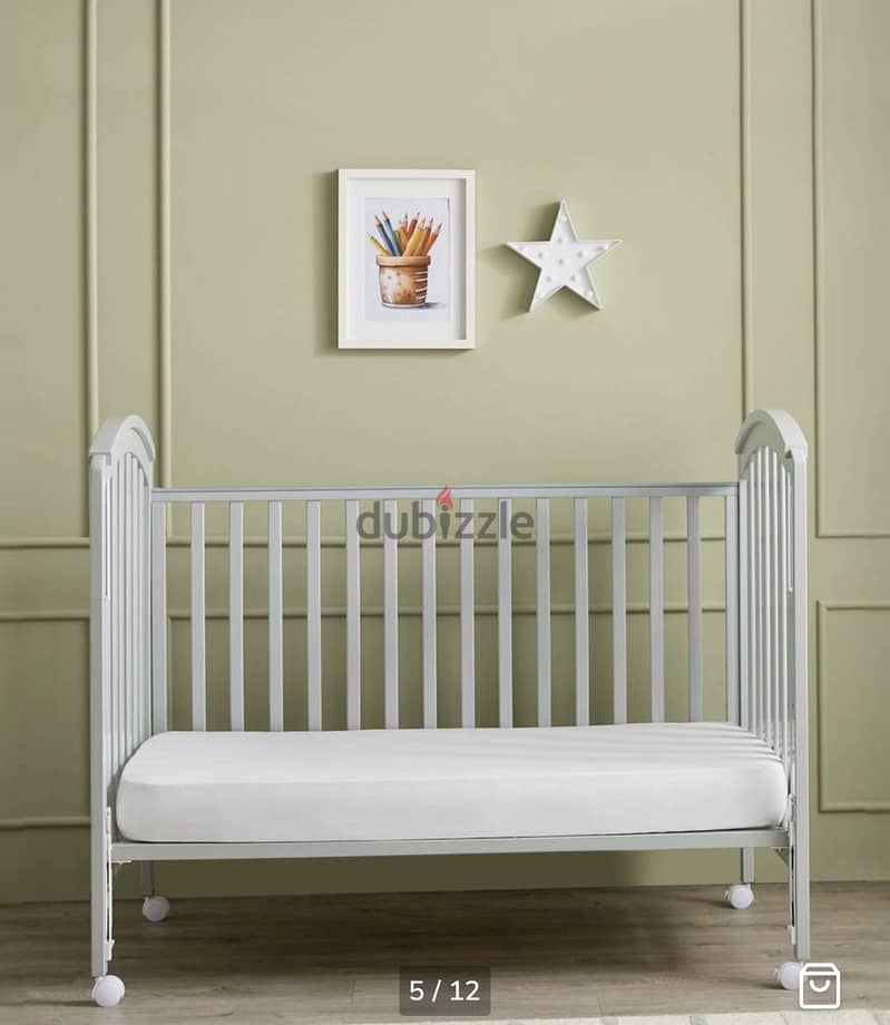 Juniors capri crib light grey 3
