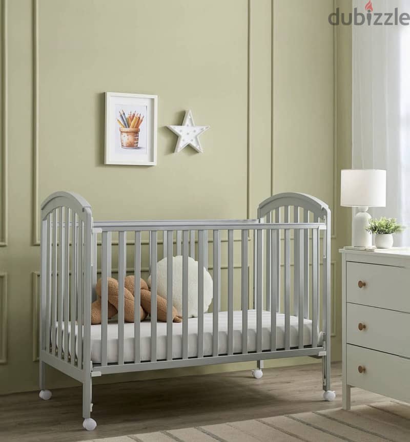Juniors capri crib light grey 5
