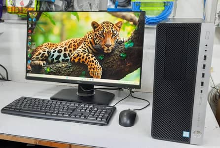 HP i7 8th Gen PC (12CPUs)RAM 16GB SSD128GB M. 2+500GB HD 24" FHDMonitor