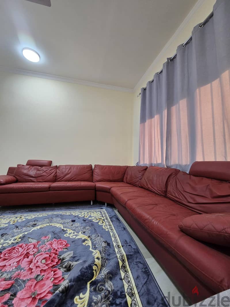 leather sofa 7 seater L shape 1