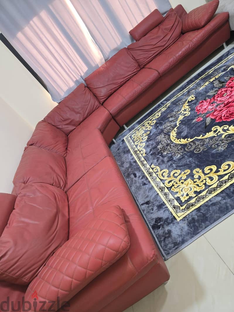 leather sofa 7 seater L shape 2