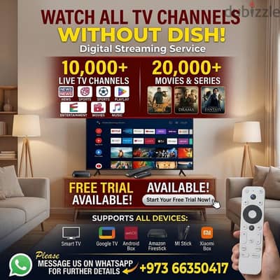 Watch Tv channels without Dish / Android Box / Android Tv / Tv stick