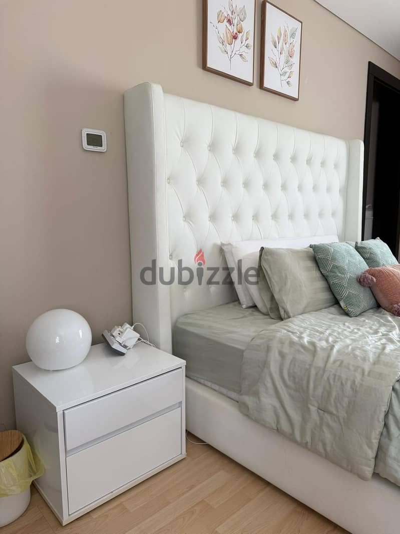 solid wood bed, dresser, sidetables for 120bd 1