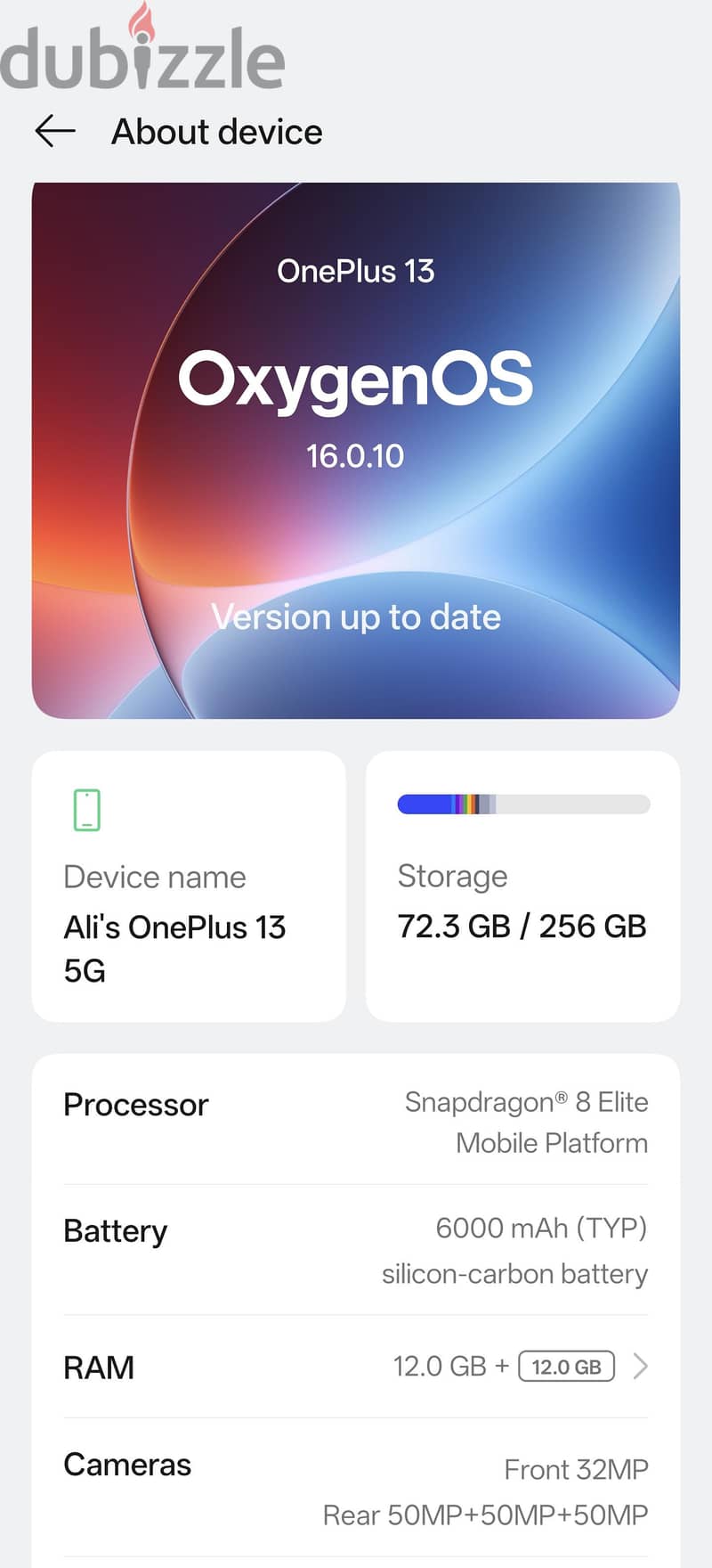 One Plus 13 12 256 gb 1
